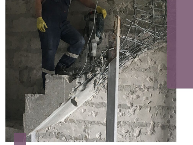 Демонтаж металлических и бетонных лестниц в Лангепасе