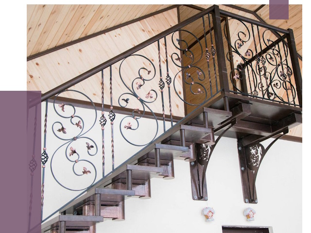 Кованые лестницы в Лангепасе от 78780 руб. под ключ