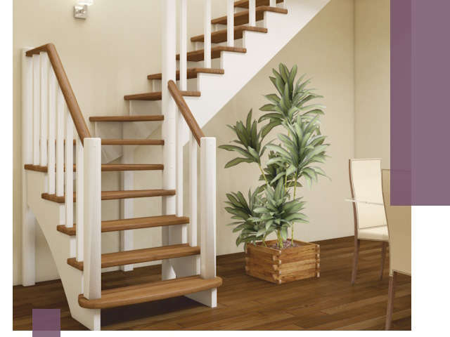 Г-образные лестницы под ключ в Лангепасе — изготовление и монтаж