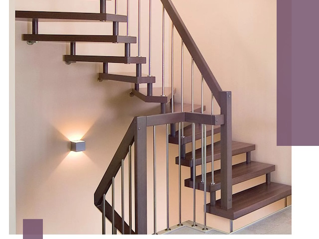 Изготовление лестниц на больцах в Лангепасе под ключ