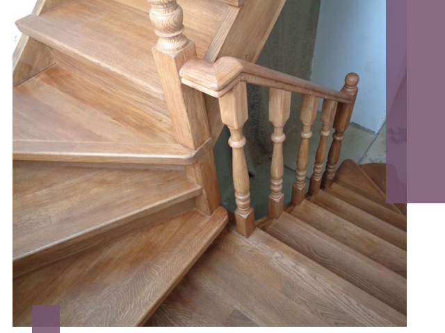 Дубовые лестницы под ключ в Лангепасе: изготовление и монтаж