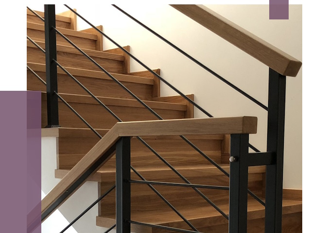 Обшивка металлической лестницы деревом в Лангепасе от 4293 руб. 