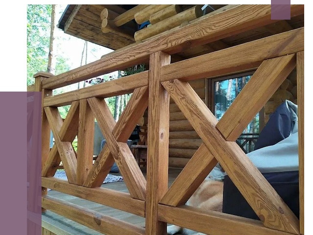 Деревянные перила под ключ в Лангепасе от 7575 руб. 