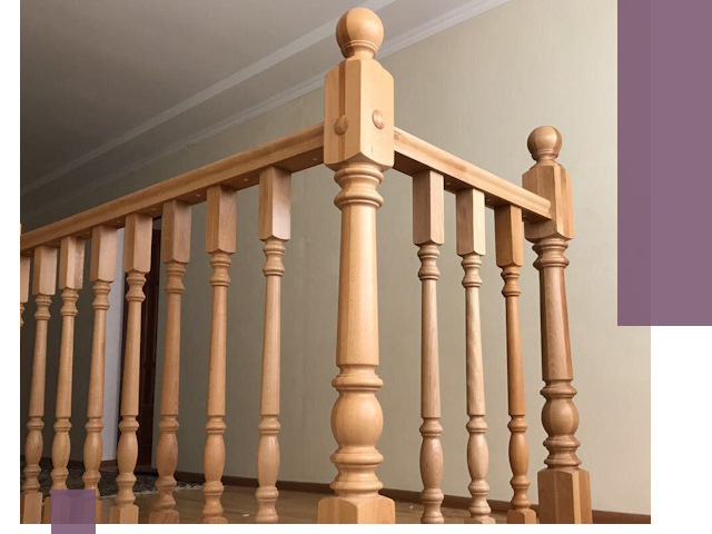 Деревянные перила на заказ в Лангепасе: монтаж и изготовление