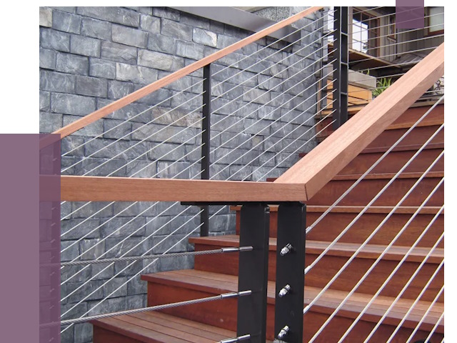 Тросовые перила под ключ в Лангепасе от 7676 руб.