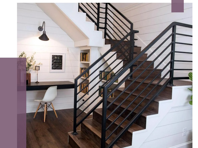 Перила для лестницы в доме в Лангепасе от 7323 руб. — ПРОЛЁТ-Лнг