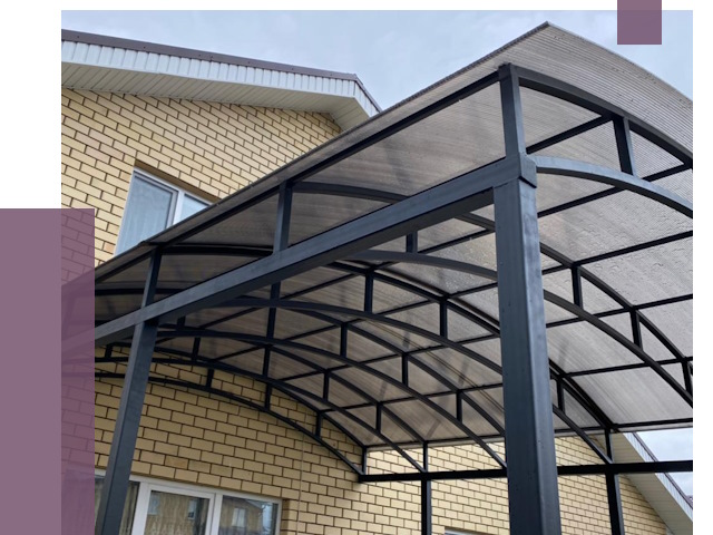 Монтаж козырьков в Лангепасе от 11363 руб. | ПРОЛЁТ-Лнг