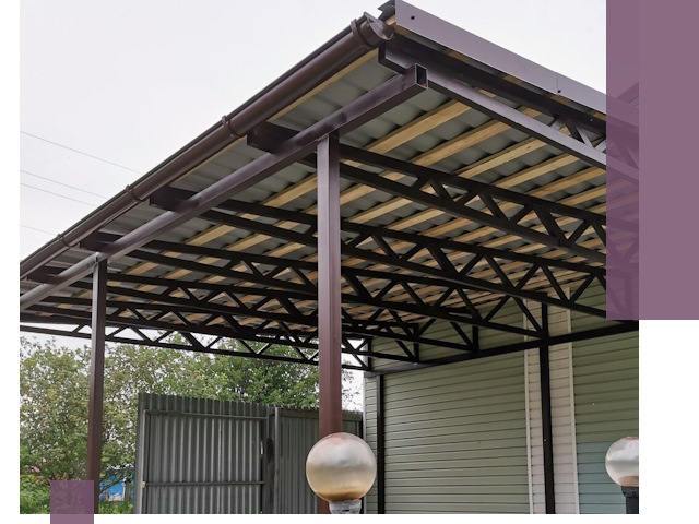 Навесы под ключ в Лангепасе: изготовление, монтаж и гарантия