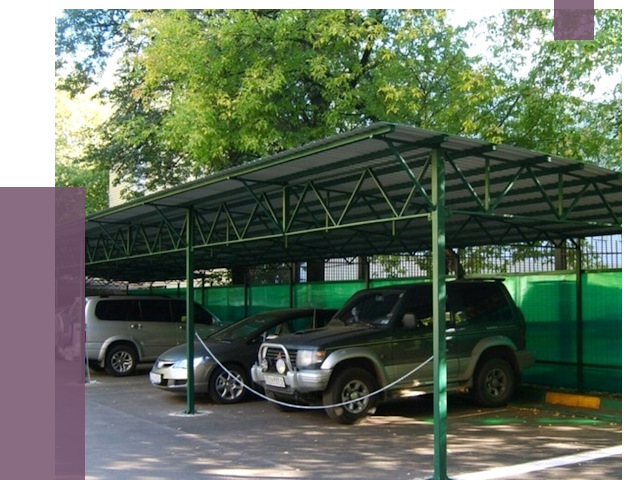 Навесы для парковки в Лангепасе от 79285 руб. заказать | ПРОЛЁТ-Лнг