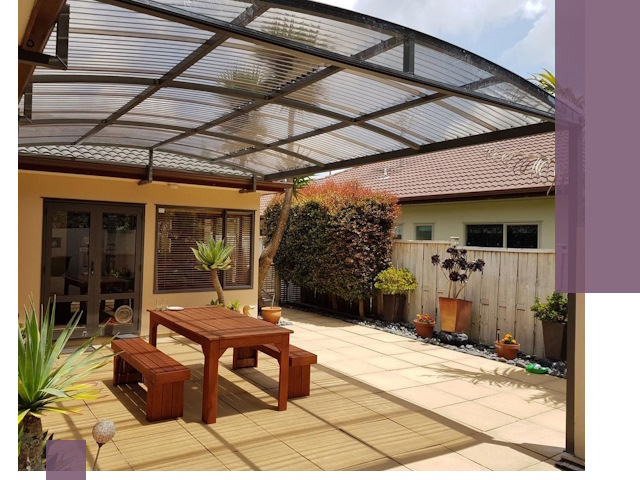 Навесы во двор под ключ в Лангепасе — изготовление и монтаж