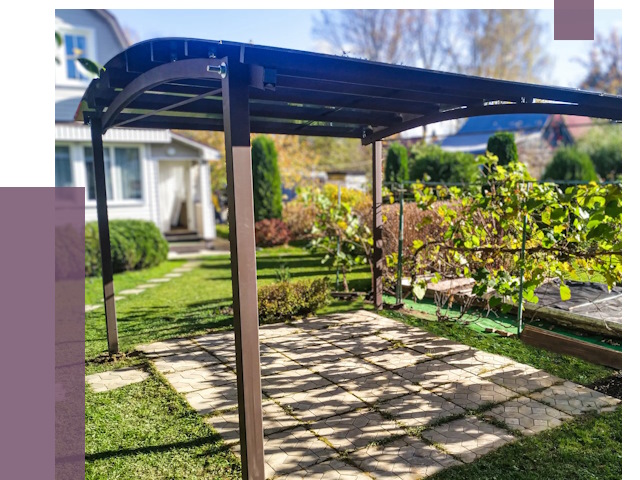 Навесы для дачи в Лангепасе от 12575 руб. под ключ — ПРОЛЁТ-Лнг