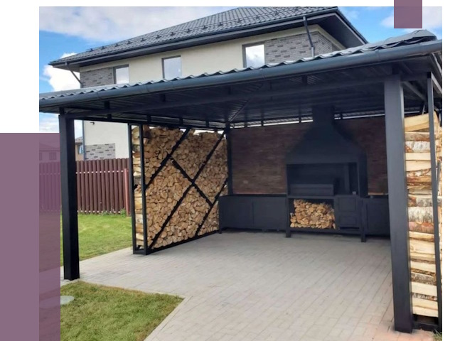 Навесы для барбекю в Лангепасе от 12575 руб. под ключ | ПРОЛЁТ-Лнг