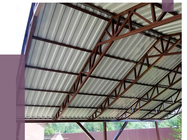 Навесы из профнастила в Лангепасе от 7272 руб. | ПРОЛЁТ-Лнг