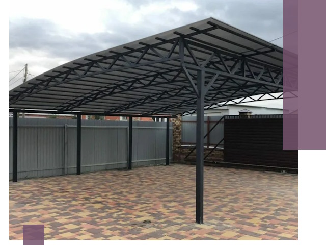 Металлические навесы под ключ в Лангепасе — изготовление и монтаж