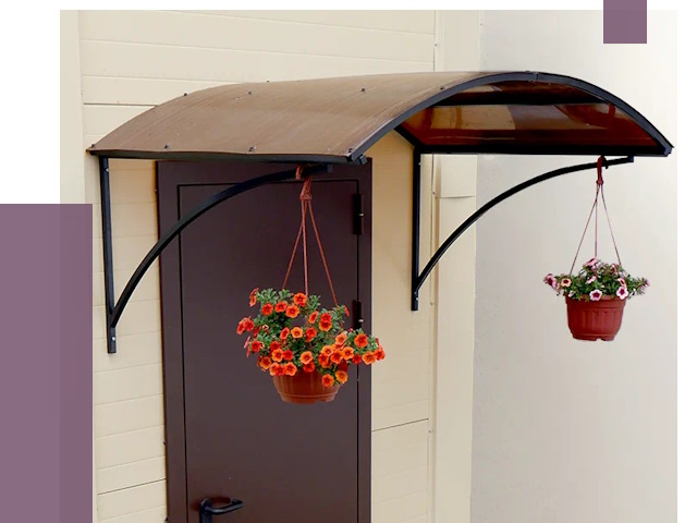 Козырьки над входом в Лангепасе от 14645 руб.  | ПРОЛЁТ-Лнг