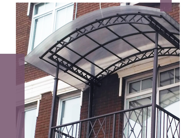 Козырьки над балконом в Лангепасе от 8535 руб.  | ПРОЛЁТ-Лнг