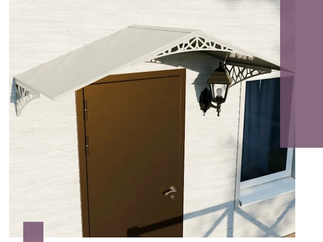 Металлические козырьки на входы и террасы в Лангепасе