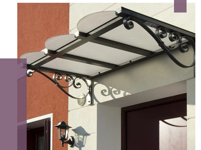 Односкатные козырьки в Лангепасе от 8282 руб.  | ПРОЛЁТ-Лнг