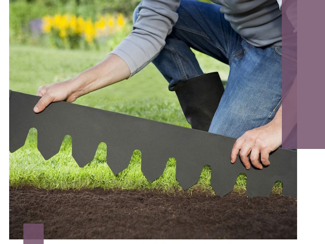 Металлические бордюры для газона в Лангепасе — изготовление и монтаж