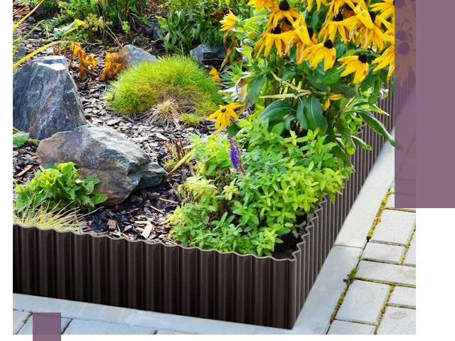 Металлические бордюры для клумб в Лангепасе — производство и монтаж